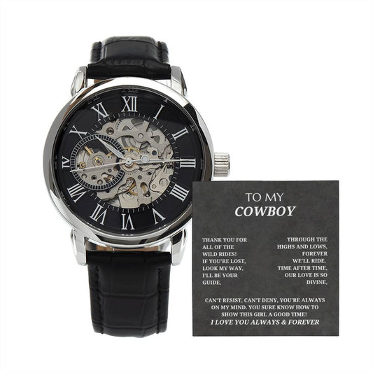 To My Cowboy - Men's Openwork Watch - You Sure Know How