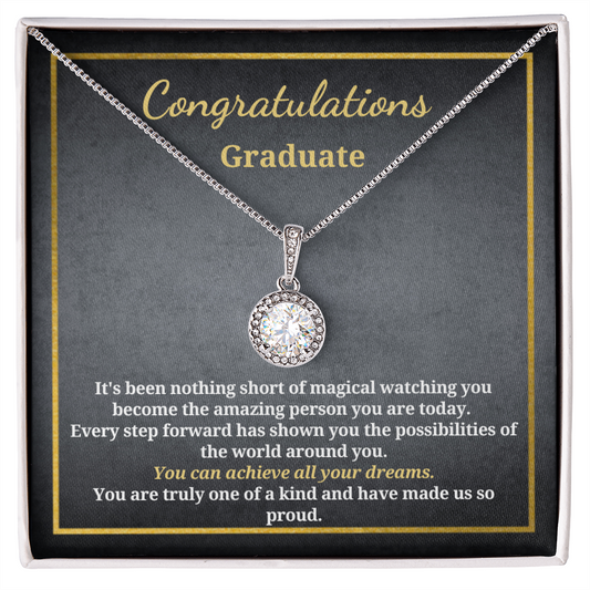 Gift for A Graduate - Graduation - Eternal Hope Pendant Necklace - You Can Achieve All Your Dreams