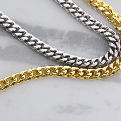 Gift for Father of My Child - Cuban Link Chain - You Are My Whole World I Will Love You Forever