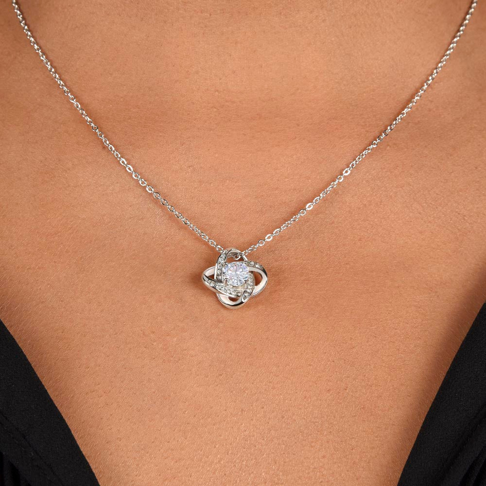 To My Beautiful Granddaughter - Love Knot Pendant Necklace - Keep Shining Your Light