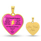 (ALMOST SOLD OUT!) To My Beautiful Daughter Customizable Luxury Necklace Heart Pendant - From MOM - Yellow Lightning Bolt