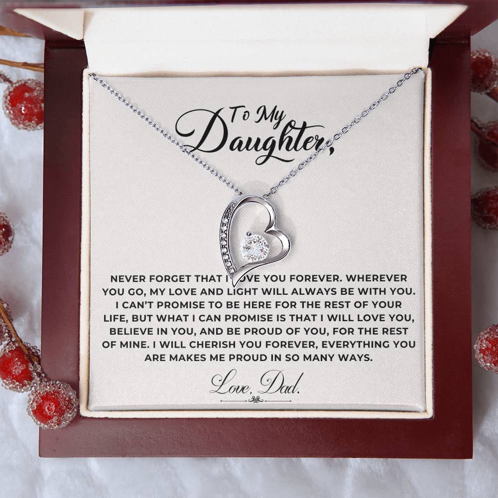 To My Daughter Heart Necklace (ALMOST GONE!) NDV384