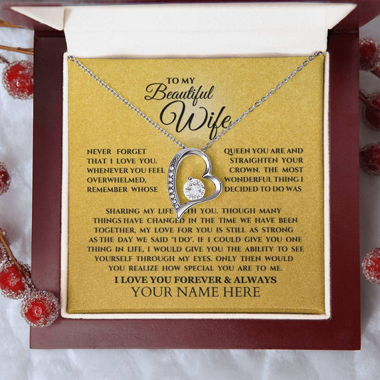 To My Beautiful Wife Necklace (ALMOST GONE!) NDV327