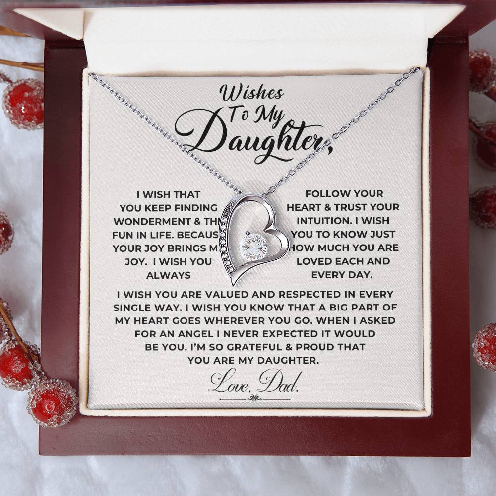 To My Daughter Heart Necklace (ALMOST GONE!) NDV368