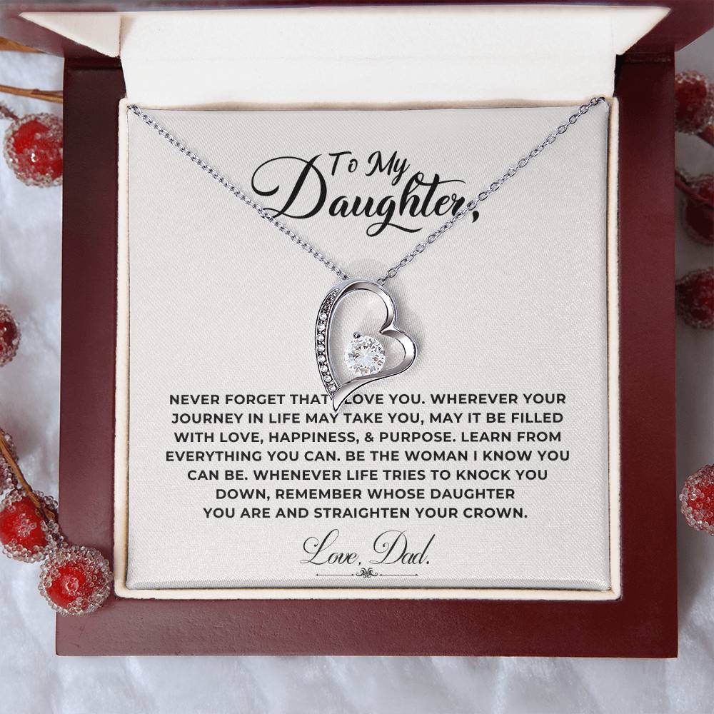 To My Daughter Heart Necklace (ALMOST GONE!) NDV383