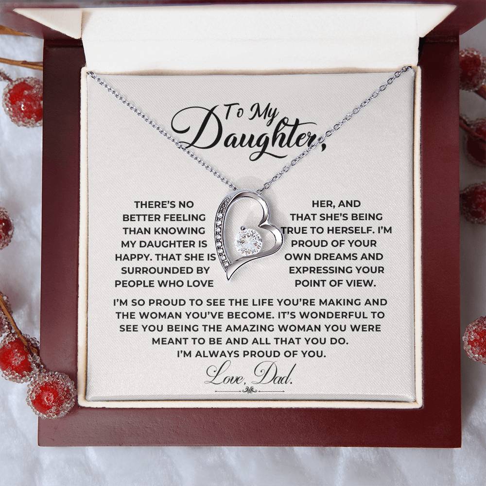 To My Daughter Heart Necklace (ALMOST GONE!) NDV369