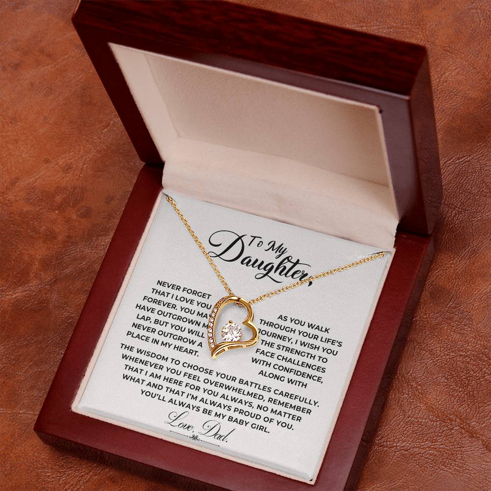 To My Daughter Heart Necklace (ALMOST GONE!) NDV378