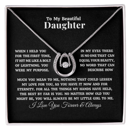 To My Beautiful Daughter Horseshoe Necklace (ALMOST GONE!)