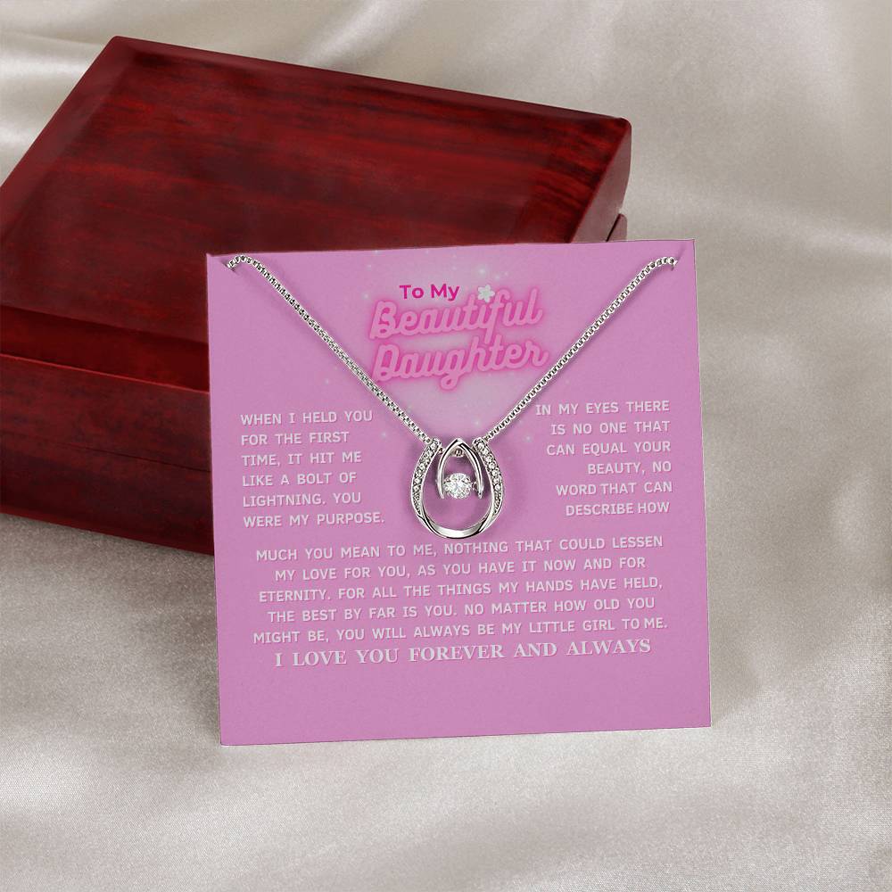 To My Beautiful Daughter Horseshoe Necklace (FEW LEFT!)