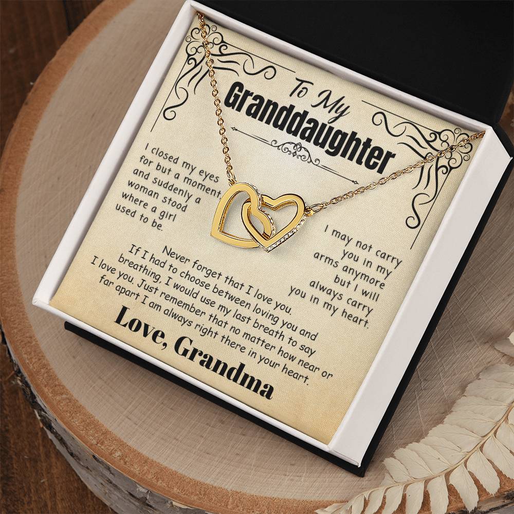 To My Granddaughter Necklace Love Grandma - (ALMOST GONE!) NDV335J-2