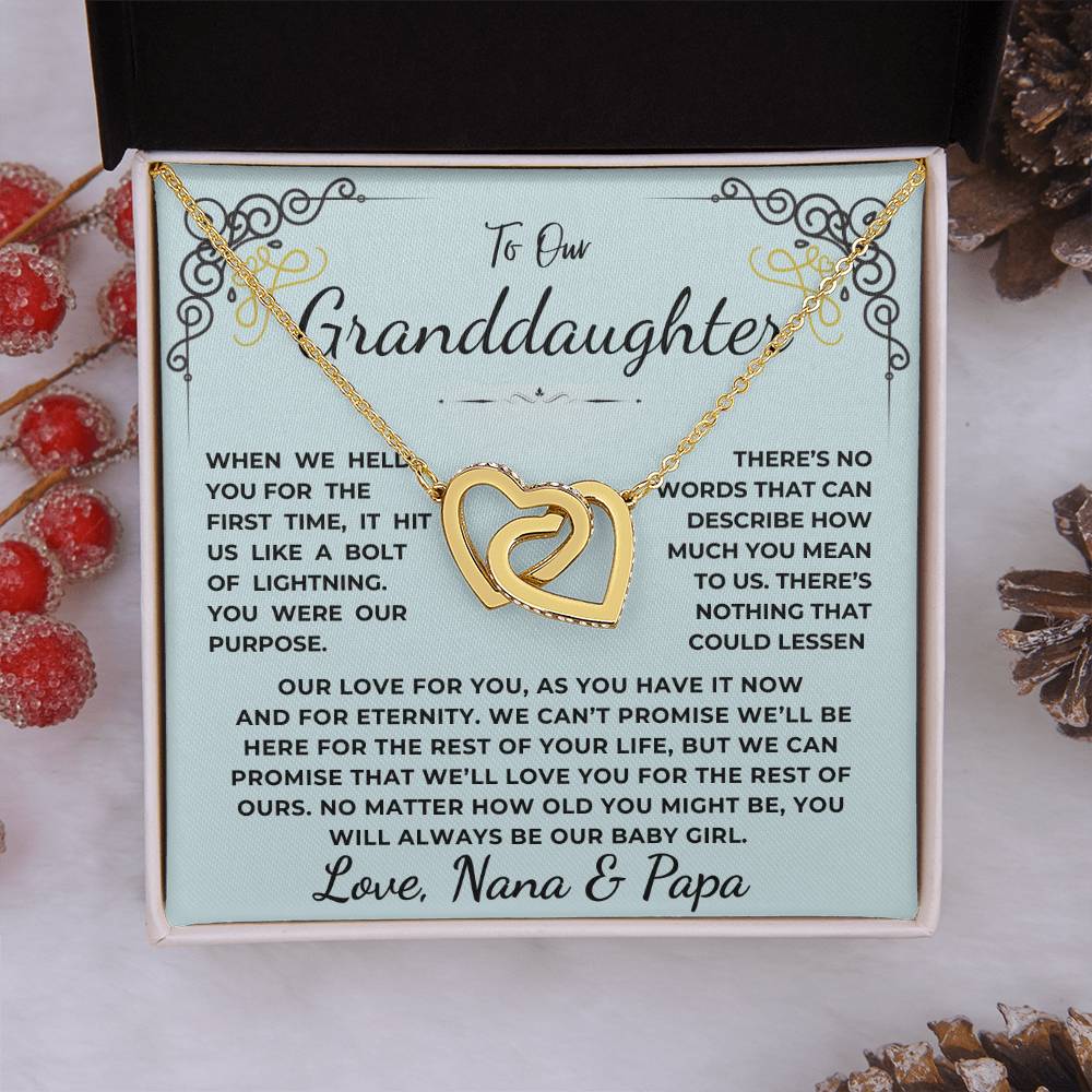 Personalized Granddaughter Hearts Necklace (ALMOST GONE)  NDV342LB3