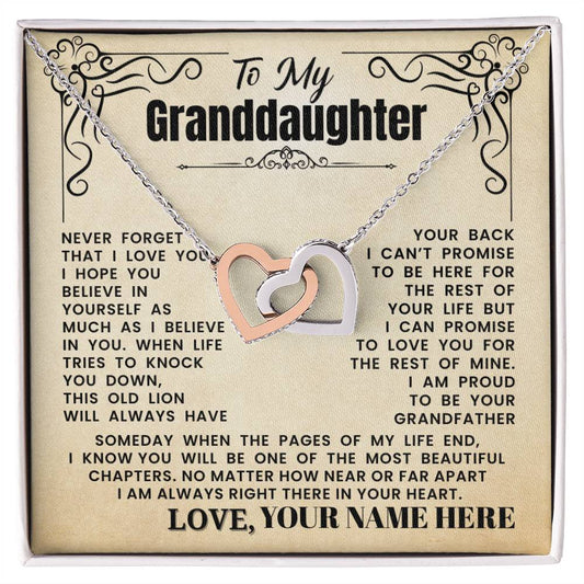 To My Granddaughter - Interlocking Hearts Gift Set (ALMOST GONE!) NDV326B