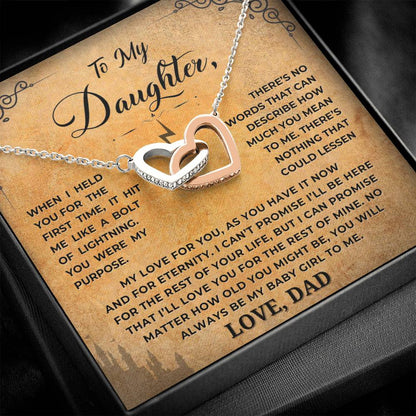To My Daughter Hearts Necklace (ALMOST GONE)  NDV342LB3