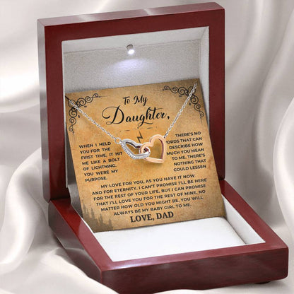 To My Daughter Hearts Necklace (ALMOST GONE)  NDV342LB3