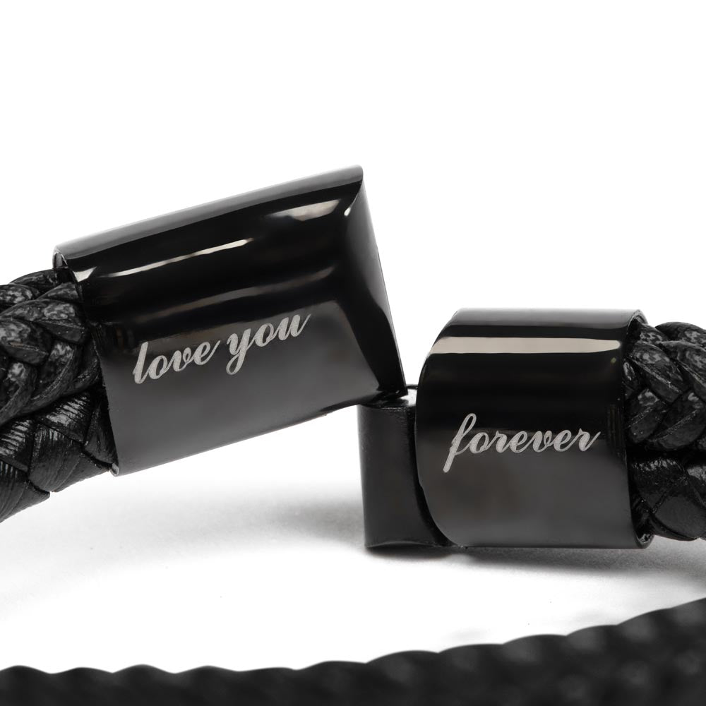 To Dad - Men's Love You Forever Bracelet - Thanks For Always Being There