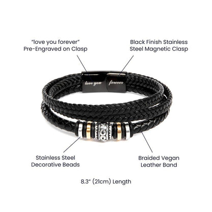 To My Cowboy - Men's Love You Forever Bracelet - You Sure Know How