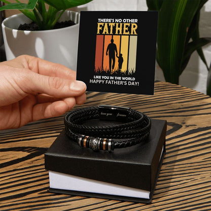 To Dad - Men's Love You Forever Bracelet - There's No Other