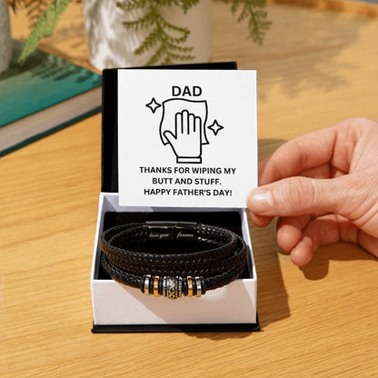 To Dad - Men's Love You Forever Bracelet - Thanks