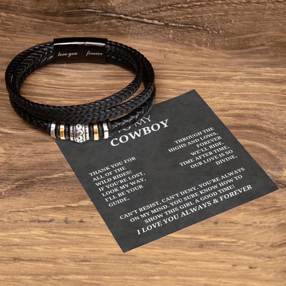 To My Cowboy - Men's Love You Forever Bracelet - You Sure Know How