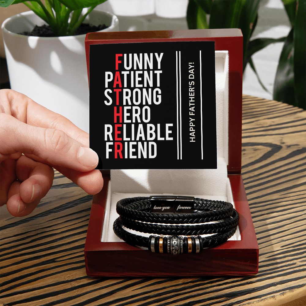 To Dad - Men's Love You Forever Bracelet - Father