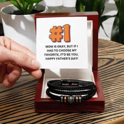 To Dad - Men's Love You Forever Bracelet - It'd Be You