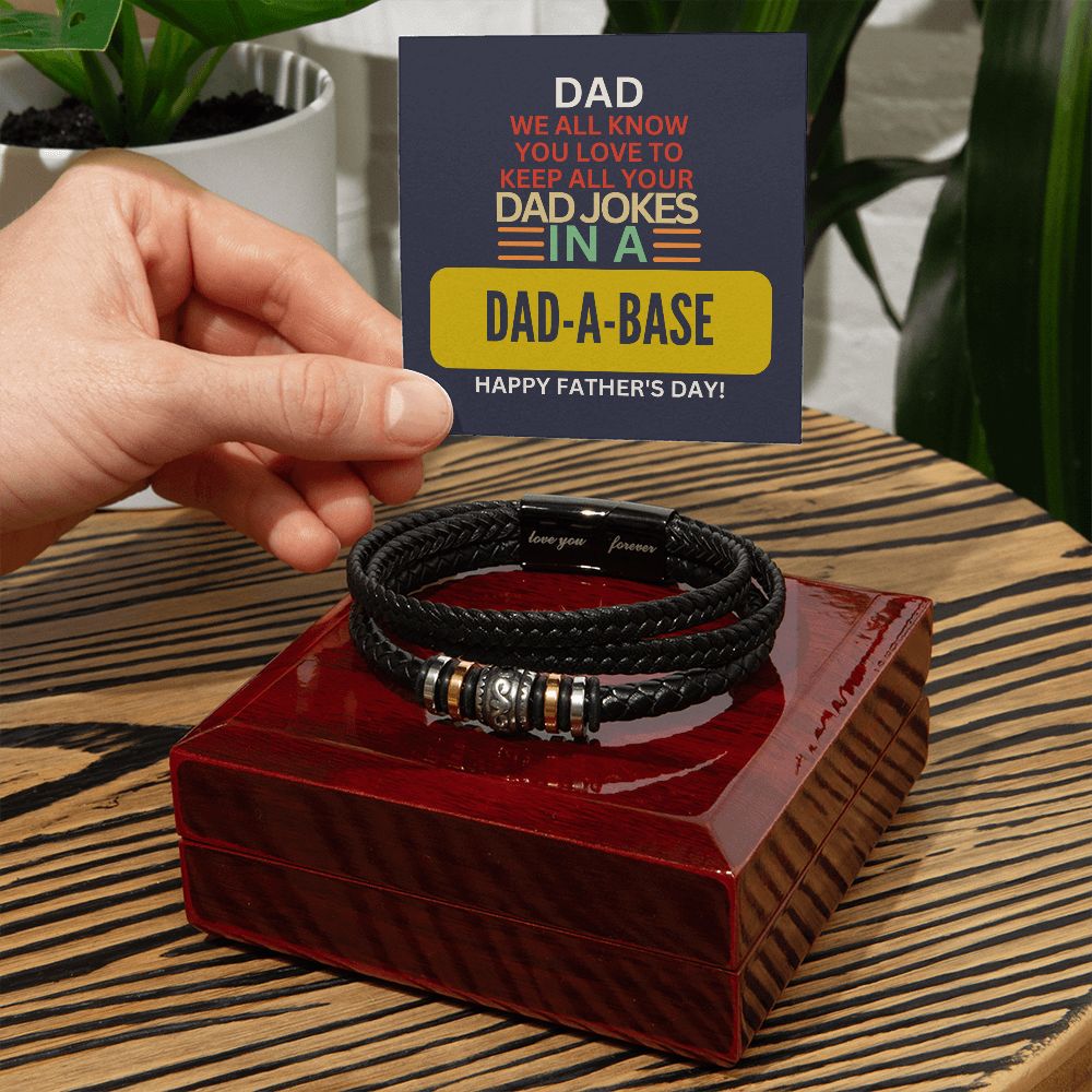 To Dad - Men's Love You Forever Bracelet - Dad-A-Base