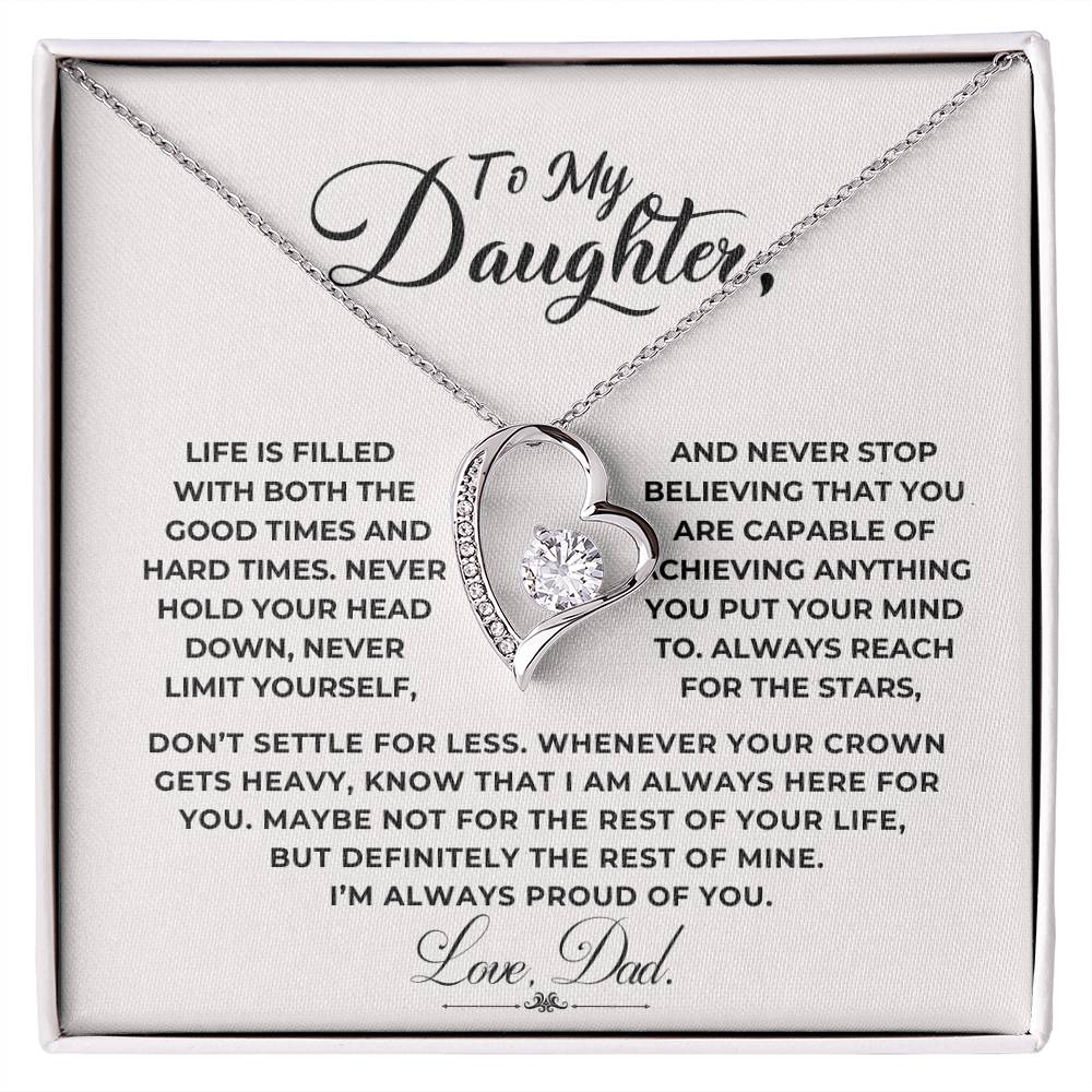 To My Daughter Heart Necklace (ALMOST GONE!) NDV370