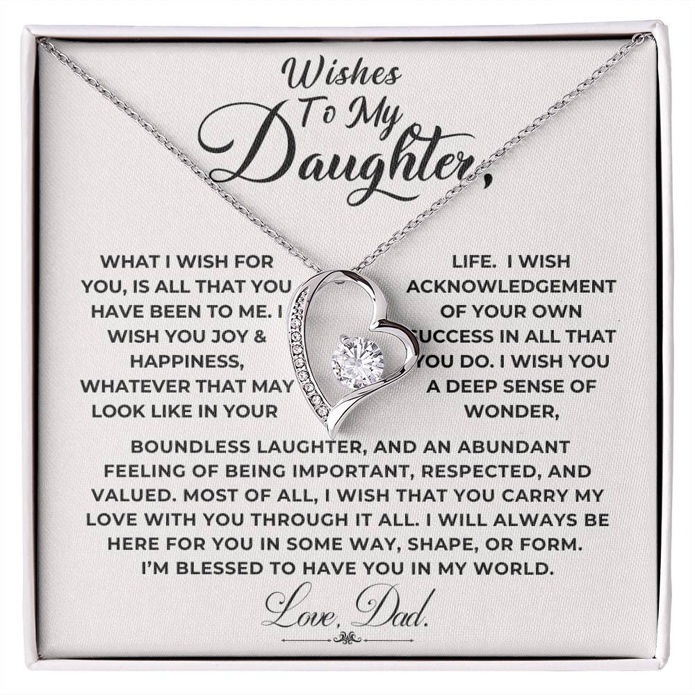 To My Daughter Heart Necklace (ALMOST GONE!) NDV367