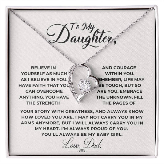 To My Daughter Heart Necklace (ALMOST GONE!) NDV375