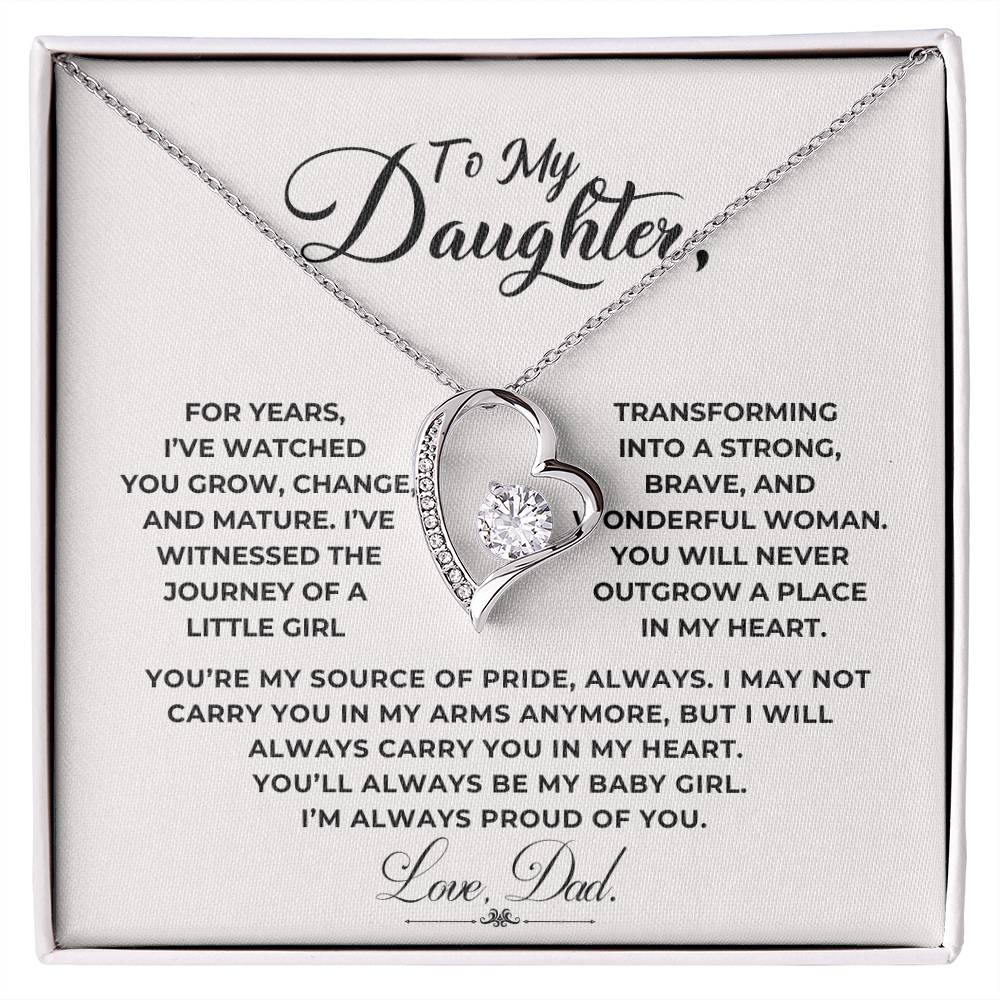 To My Daughter Heart Necklace (ALMOST GONE!) NDV374