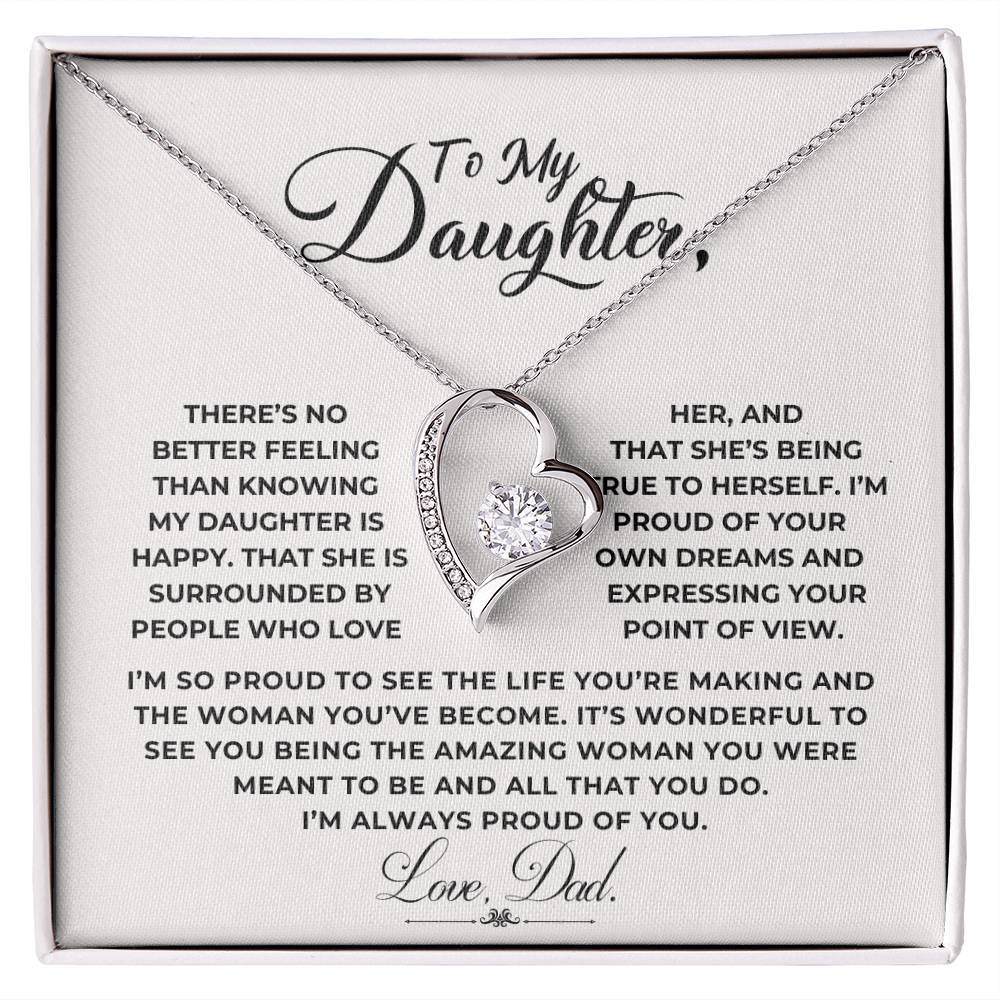 To My Daughter Heart Necklace (ALMOST GONE!) NDV369