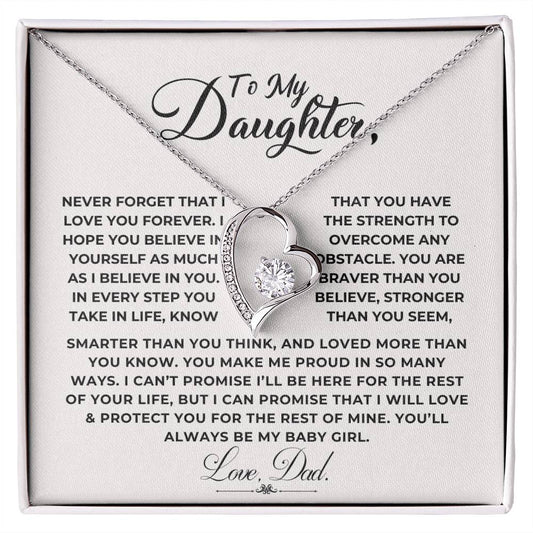 To My Daughter Heart Necklace (ALMOST GONE!)
