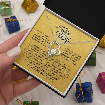 To My Beautiful Wife Necklace (ALMOST GONE!) NDV327