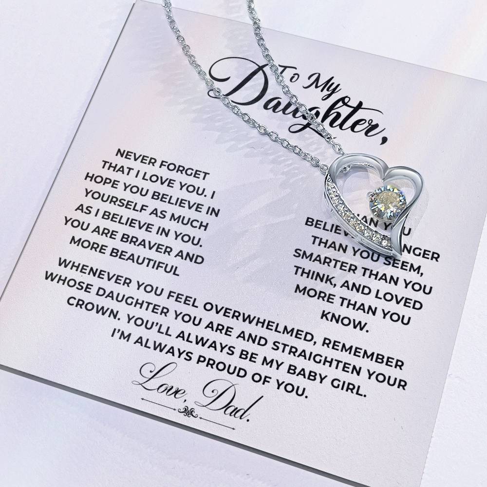 To My Daughter Heart Necklace (ALMOST GONE!) NDV373
