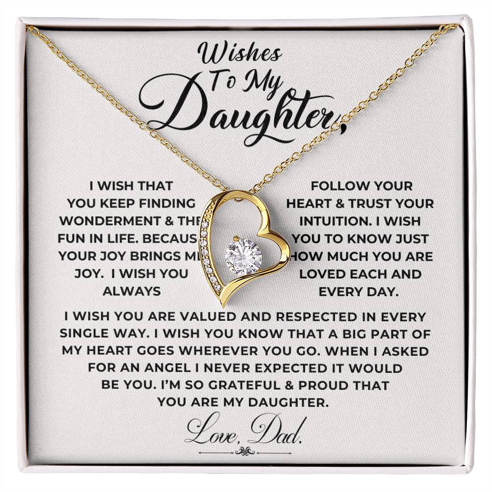 To My Daughter Heart Necklace (ALMOST GONE!) NDV368