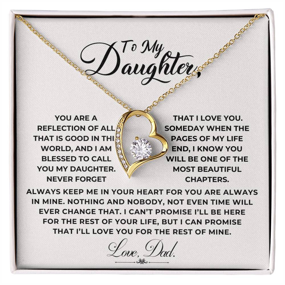 To My Daughter Heart Necklace (ALMOST GONE!) NDV376