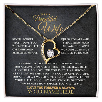 To My Beautiful Wife Necklace (ALMOST GONE!) NDV328