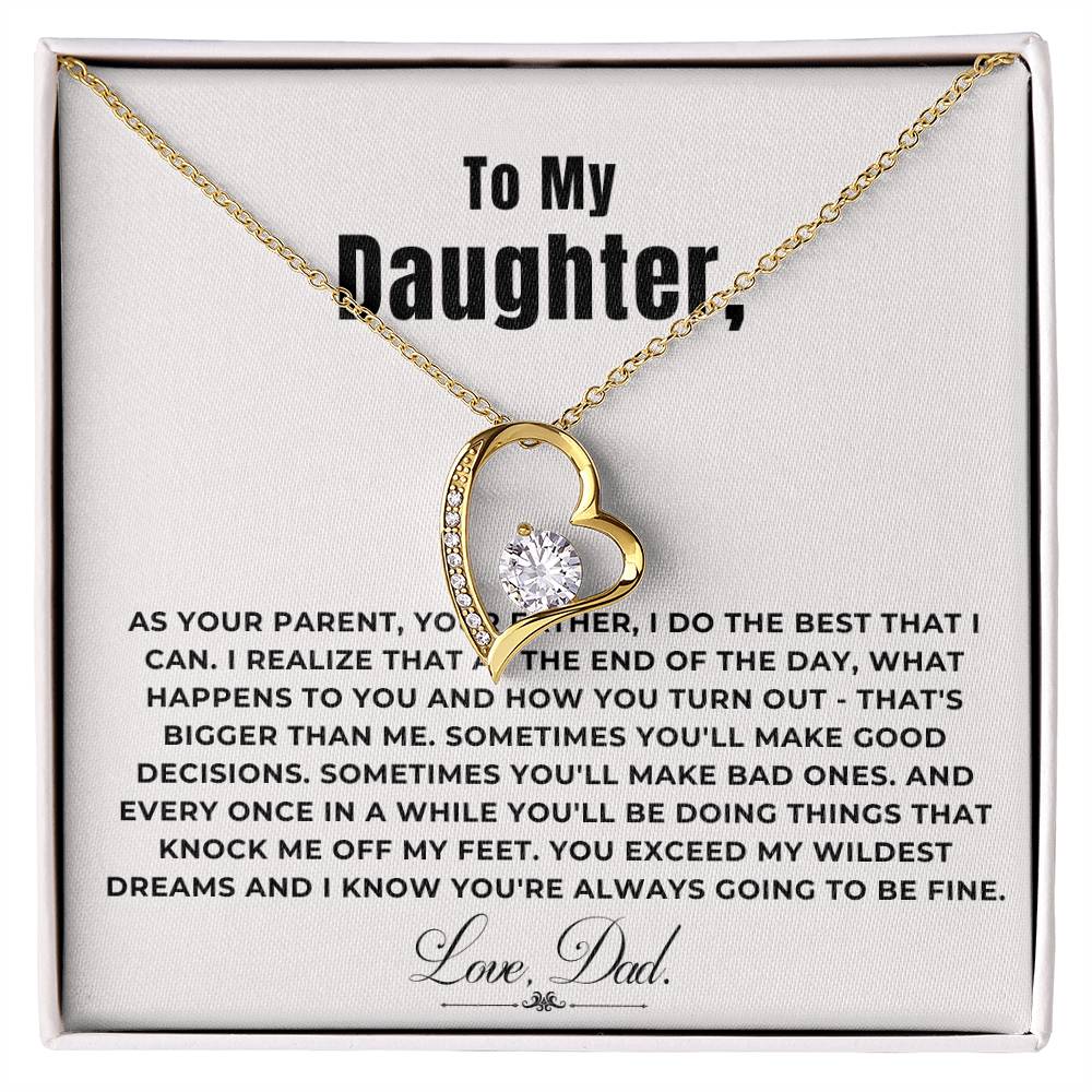 To My Daughter Heart Necklace (ALMOST GONE!) NDV396