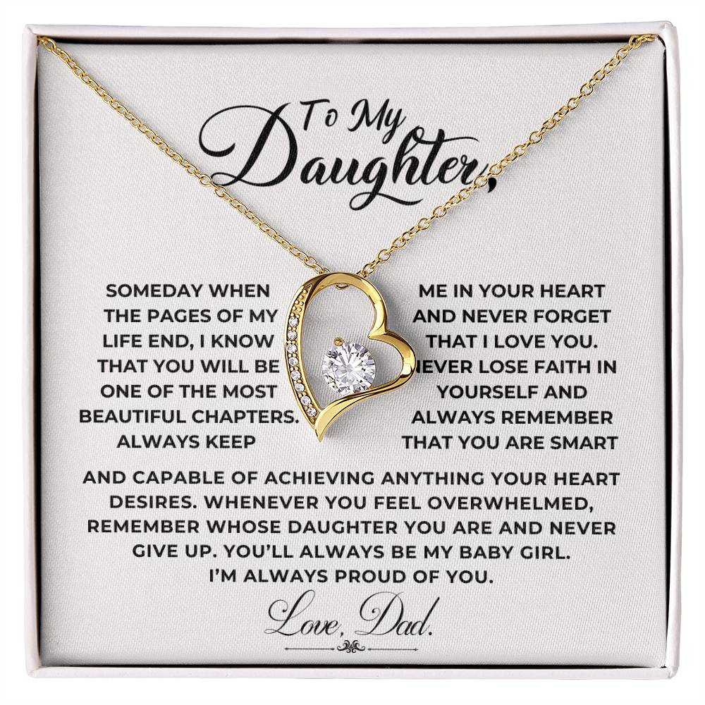 To My Daughter Heart Necklace (ALMOST GONE!) NDV387