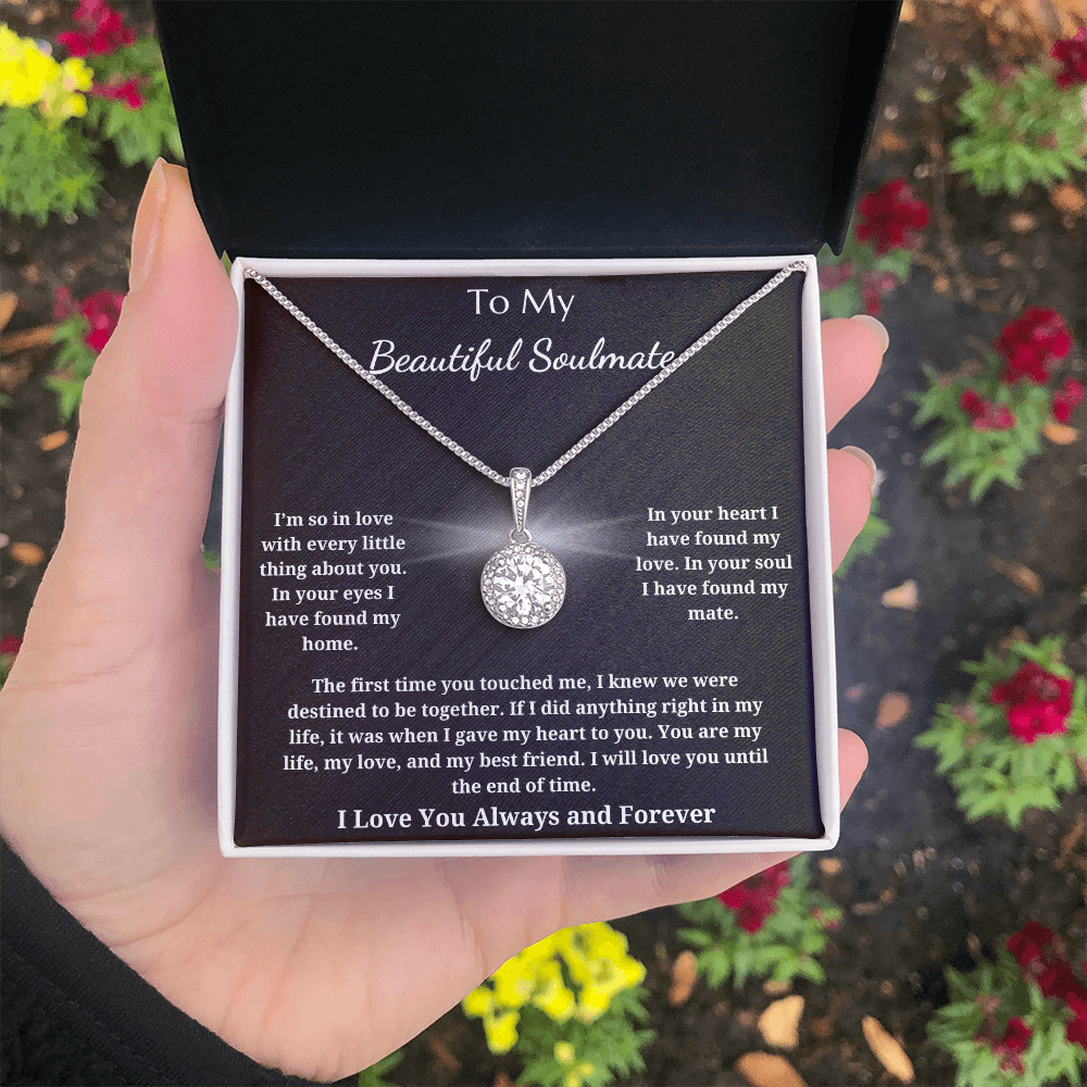 To My Beautiful Soulmate - Eternal Hope Pendant Necklace - I Knew We Were Destined To Be Together