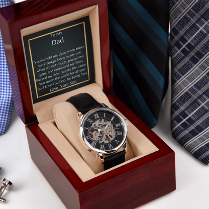 Gift for Dad Gift from Son Men's Openwork Watch - You've Held Me Close