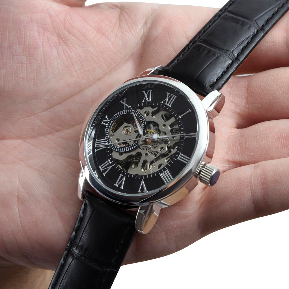 To My Amazing Cat Dad - Men's Openwork Watch - I Love You To The Moon And Back Dad