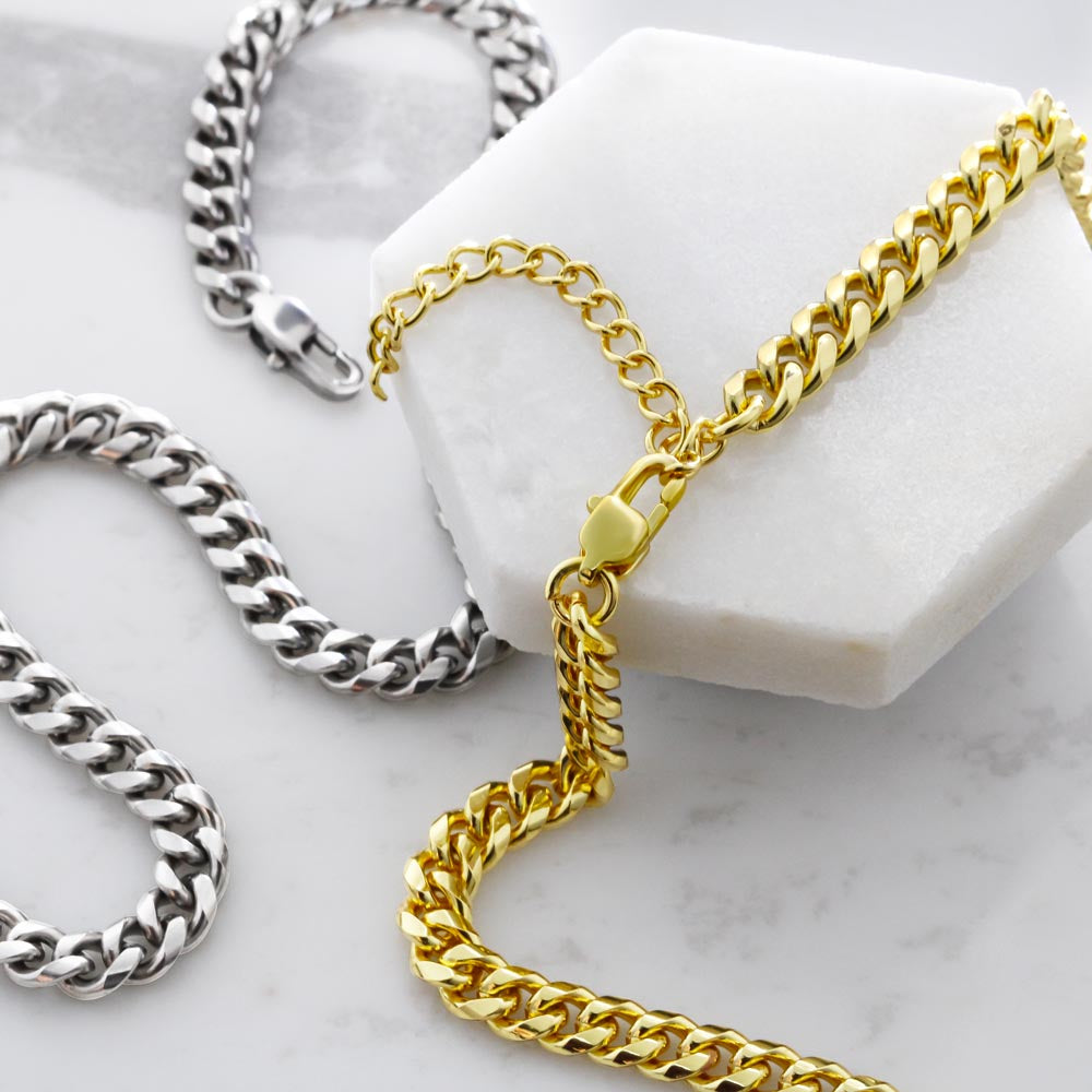 Gift for A Graduate - Graduation - Cuban Link Chain Necklace - You Are Truly One Of A Kind And Have Made Us So Proud