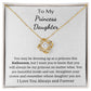 To My Princess Daughter - Halloween - Love Knot Pendant Necklace - From Mom Or Dad - You Will Always Be My Princess No Matter What