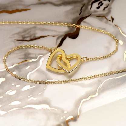 Gift for A Graduate - Graduation - Interlocking Hearts Pendant Necklace - You Are Truly One Of A Kind And Have Made Us So Proud