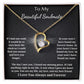 To My Beautiful Soulmate - Forever Love Pendant Necklace - In Your Soul I Have Found My Mate My Missing Piece