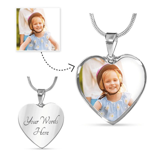 Customizable  Luxury Necklace with Heart Pendant
